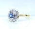 Bague 53 Bague marguerite en or 18 carats, saphir et diamants 58 Facettes AB572