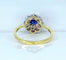Bague 53 Bague marguerite en or 18 carats, saphir et diamants 58 Facettes AB572