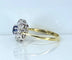 Bague 53 Bague marguerite en or 18 carats, saphir et diamants 58 Facettes AB572