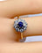 Bague 53 Bague marguerite en or 18 carats, saphir et diamants 58 Facettes AB572