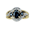 Bague 54 Bague jonc tourbillon en or jaune 18 carats, saphirs et diamants 58 Facettes AB575