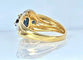 Bague 54 Bague jonc tourbillon en or jaune 18 carats, saphirs et diamants 58 Facettes AB575