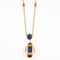 Collier Atelier Georges Lenfant - Exceptionnel Collier en or jaune lapis lazuli, jade, nephrite, corail et onyx. 58 Facettes 58FC9