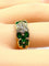Bague 53 Bague jonc en or jaune 18 carats, diamants et émeraudes navettes 58 Facettes AB576 bis