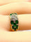 Bague 53 Bague jonc en or jaune 18 carats, diamants et émeraudes navettes 58 Facettes AB576 bis