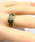 Bague 53 Bague jonc en or jaune 18 carats, diamants et émeraudes navettes 58 Facettes AB576 bis