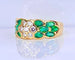 Bague 53 Bague jonc en or jaune 18 carats, diamants et émeraudes navettes 58 Facettes AB576 bis