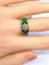 Bague 53 Bague jonc en or jaune 18 carats, diamants et émeraudes navettes 58 Facettes AB576 bis