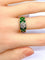 Bague 53 Bague jonc en or jaune 18 carats, diamants et émeraudes navettes 58 Facettes AB576 bis