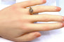 Bague 53 Bague en or jaune 18 carats sertie de diamants 58 Facettes AB579