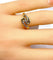 Bague 53 Bague en or jaune 18 carats sertie de diamants 58 Facettes AB579
