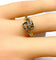 Bague 53 Bague en or jaune 18 carats sertie de diamants 58 Facettes AB579