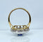 Bague 52 Bague en or jaune et or blanc 18 carats avec saphir et diamants 58 Facettes AB580