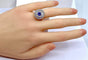 Bague 52 Bague en or jaune et or blanc 18 carats avec saphir et diamants 58 Facettes AB580