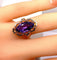 Bague 51 Bague en or jaune 18 carats à améthyste 58 Facettes AB581