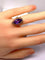 Bague 51 Bague en or jaune 18 carats à améthyste 58 Facettes AB581