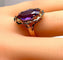 Bague 51 Bague en or jaune 18 carats à améthyste 58 Facettes AB581