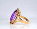 Bague 51 Bague en or jaune 18 carats à améthyste 58 Facettes AB581