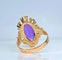 Bague 51 Bague en or jaune 18 carats à améthyste 58 Facettes AB581