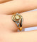 Bague 58 Bague en or jaune 18 carats avec perle et diamants 58 Facettes AB584
