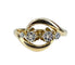 Bague 55 Bague toi et moi en or jaune 18 carats et diamants 58 Facettes AB585