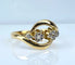 Bague 55 Bague toi et moi en or jaune 18 carats et diamants 58 Facettes AB585