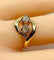 Bague 55 Bague toi et moi en or jaune 18 carats et diamants 58 Facettes AB585