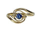 Bague 51 Bague tourbillon en or jaune 18 carats et saphir 58 Facettes AB586
