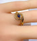 Bague 51 Bague tourbillon en or jaune 18 carats et saphir 58 Facettes AB586