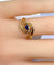 Bague 51 Bague tourbillon en or jaune 18 carats et saphir 58 Facettes AB586