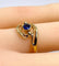 Bague 51 Bague tourbillon en or jaune 18 carats et saphir 58 Facettes AB586