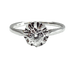 Bague 53 Bague solitaire en or blanc 18 carats et diamant 58 Facettes AB587