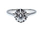 Bague 53 Bague solitaire en or blanc 18 carats et diamant 58 Facettes AB587