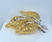 Broche Broche feuille en or jaune 18 carats et diamants 58 Facettes AB592bis