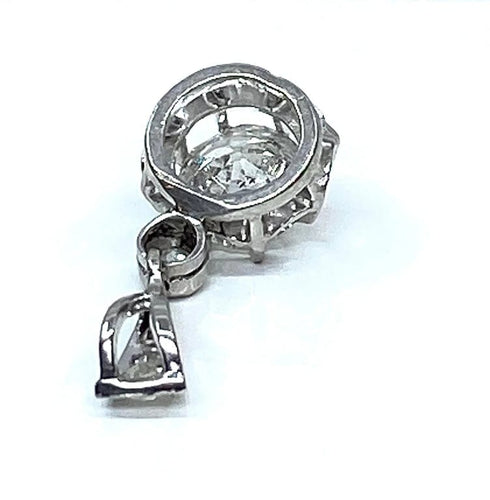 Pendentif Pendentif en or blanc 18 carats et diamants taille ancienne 58 Facettes AB593bis