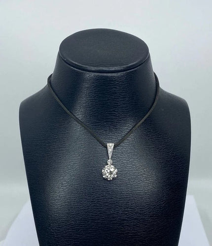 Pendentif Pendentif en or blanc 18 carats et diamants taille ancienne 58 Facettes AB593bis