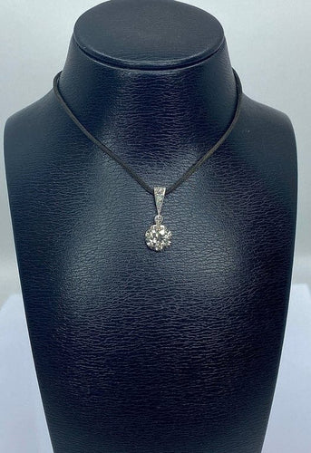 Pendentif Pendentif en or blanc 18 carats et diamants taille ancienne 58 Facettes AB593bis