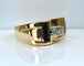 Bague 60 Bague Tank en or jaune 18 carats et diamants 58 Facettes AB603