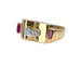Bague 60 Bague Tank en or jaune 18 carats et diamants 58 Facettes AB603