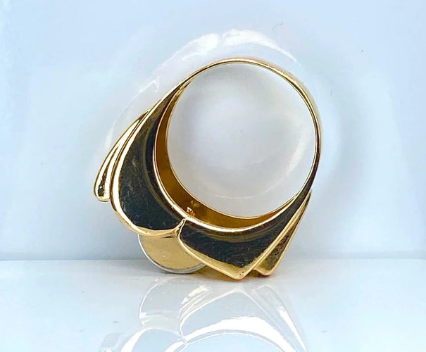Bague 60 Bague Tank en or jaune 18 carats et diamants 58 Facettes AB603