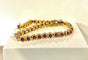 Bracelet Bracelet ligne en or jaune 18 carats et rubis 58 Facettes AB609