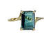 Bague 46 Bague en or jaune 18 carats et tourmaline verte 58 Facettes AB617