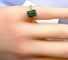 Bague 46 Bague en or jaune 18 carats et tourmaline verte 58 Facettes AB617