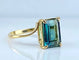 Bague 46 Bague en or jaune 18 carats et tourmaline verte 58 Facettes AB617