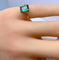 Bague 46 Bague en or jaune 18 carats et tourmaline verte 58 Facettes AB617