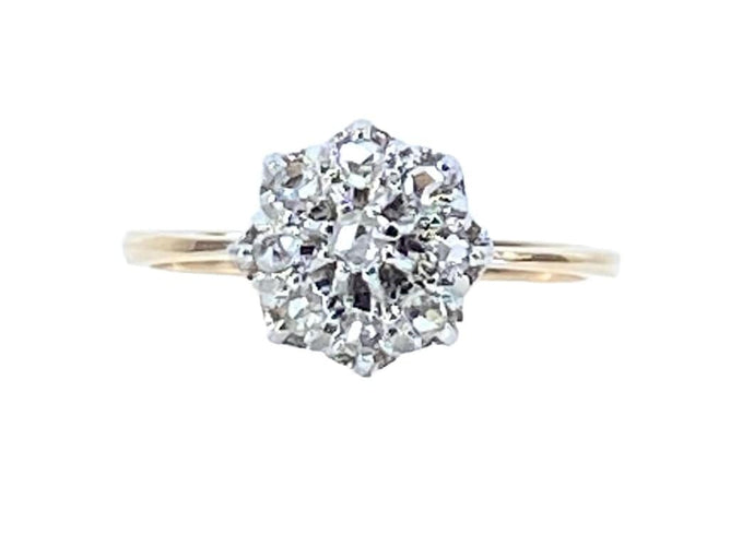 Bague 51 Bague marguerite en or jaune 18 carats et diamants 58 Facettes AB618