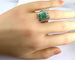 Bague 51 Bague émeraude et diamants baguette en or jaune 18 carats et platine 58 Facettes AB619