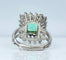 Bague 51 Bague émeraude et diamants baguette en or jaune 18 carats et platine 58 Facettes AB619