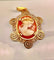 Pendentif Pendentif - Camée profil de femme en or jaune 18 carats 58 Facettes AB621