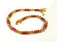 Bracelet Bracelet en or jaune 18 carats avec rubis calibrés et diamants 58 Facettes AB620